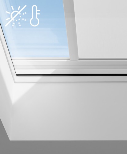 VELUX® Markisette Solar Weiße Linie für Flachdach-Fenster CVU/CFU