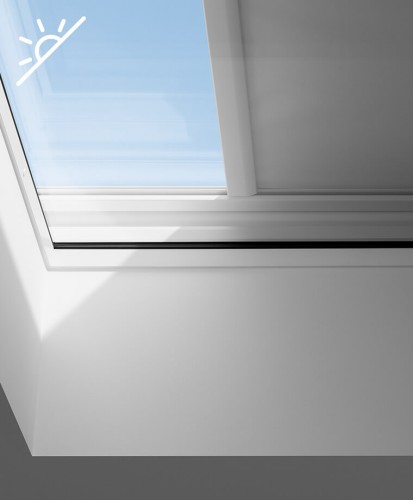VELUX® Verdunkelungsrollo Weiße Linie für Flachdach-Fenster CVU/CFU