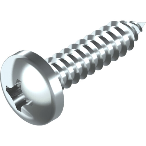 Blechschrauben Linsenkopf DIN 7981 C, verzinkt (100 Stück) 2,2mm 13mm