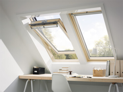 VELUX®  Holz Schwingfenster GGL (Alu) MK04 78x98