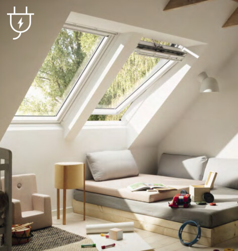 VELUX® Schwingfenster mit Elektroantrieb GGL (Alu) PK08 94x140