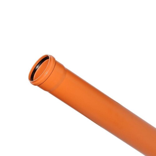 PVC Haus Kanal-Rohr NW 125 SN 4 (1000mm)