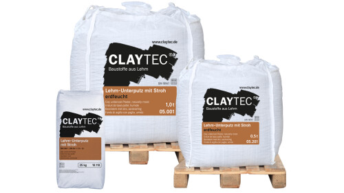 CLAYTEC Lehm Unterputz grob mit Stroh